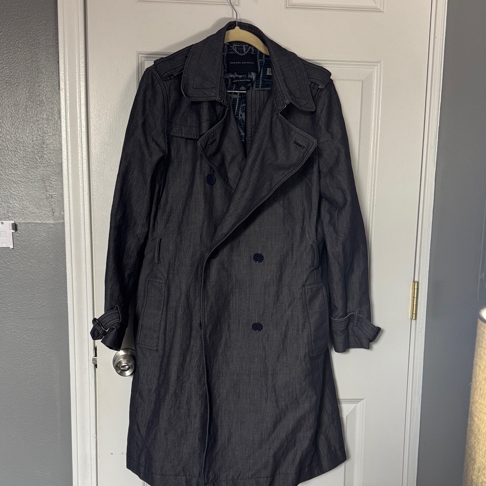 Banana Republic Charcoal Trench Coat